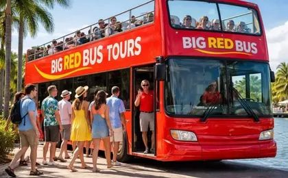 Double Decker Hop-On-Hop-Off Bus & Miami Cruise