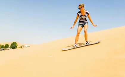 Abu Dhabi morning desert safari with camel ride