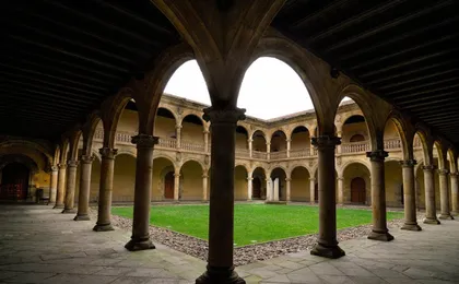 Olite Royal Palace and Ujue Monastery from Pamplona