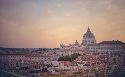 Rome at sunset is magic on two wheels