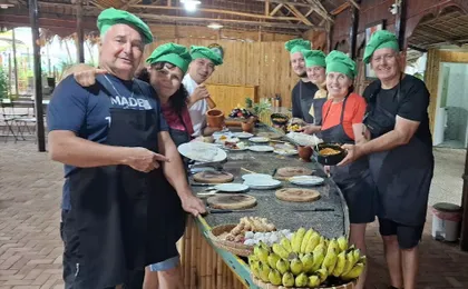 Cooking class with market tour and coconut forest basket boat ride