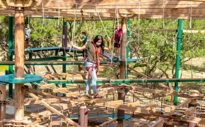 Natural bridge caverns twisted trails zip rails and ropes course tickets