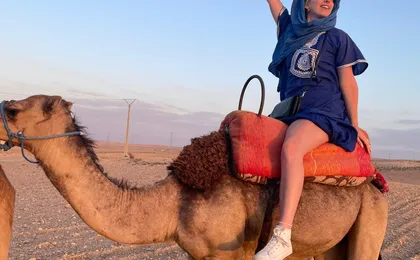 Agafay desert private sunset camel ride from Marrakech