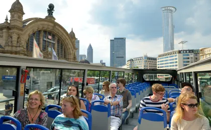 Frankfurt skyline tour by bus