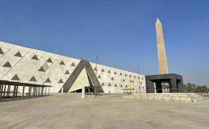 The Grand Egyptian Museum and Giza Pyramids with flights from Hurghada