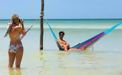 Full-day boat and golf buggy tour of Holbox Island from Chiquila