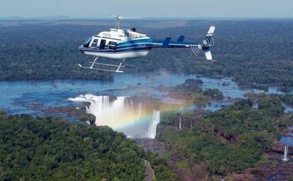 Iguassu falls panoramic helicopter flight