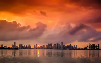 Miami sunset cruise of Biscayne Bay and millionaires' homes
