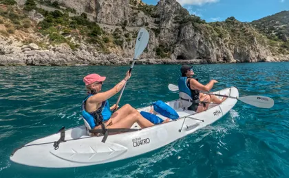 Capri kayak tour of caves and beaches