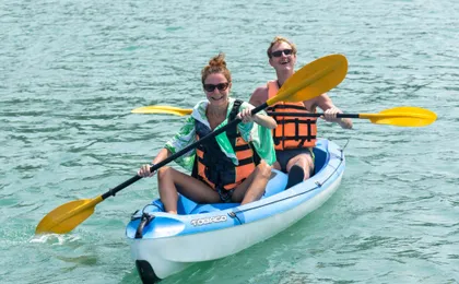 Full-day sea kayaking guided island tour from Khao Lak