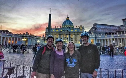 Rome at sunset is magic on two wheels