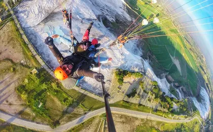 Turkey Denizli Pamukkale Tandem Paragliding Tour