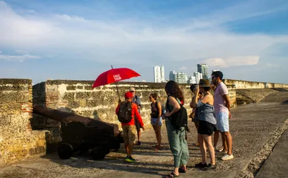 Cartagena San Felipe Castle walking tour with tunnels and city views