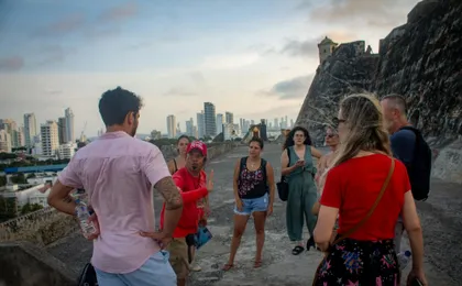 Cartagena San Felipe Castle walking tour with tunnels and city views